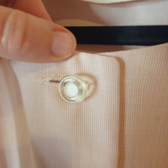 Vintage Liberty house Pink and white candy stripe Button up fit in flare dress - Picture 7 of 9